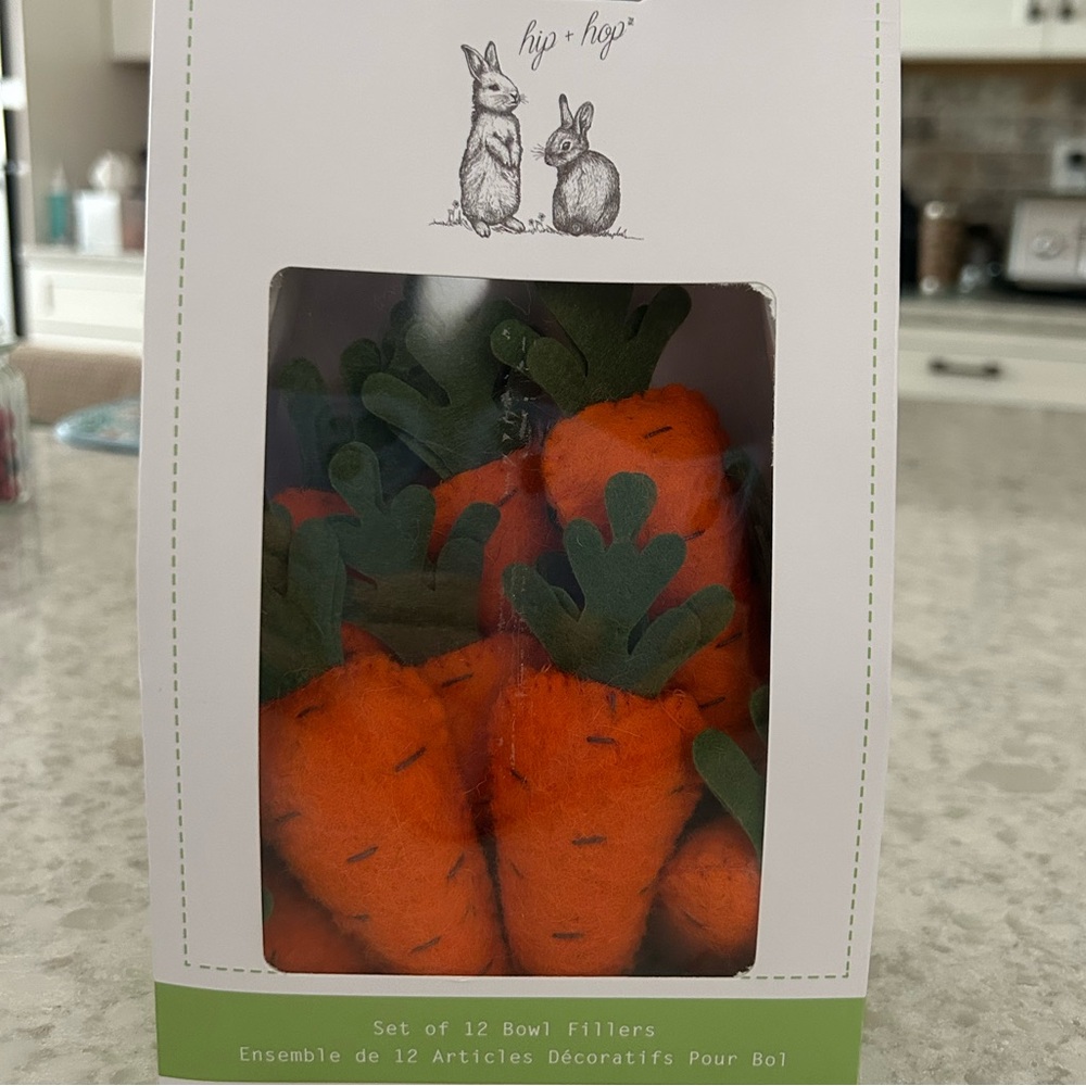 “ New” Hip + Hop Orange Carrot Bowl Fillers - Set of 12